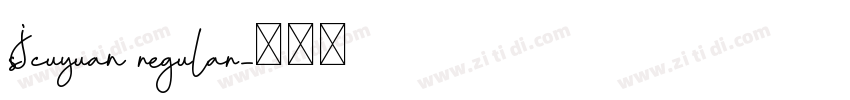 sjcuyuan regular字体转换